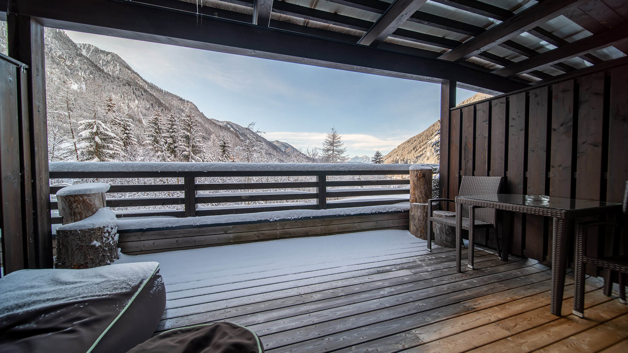 Superior-LaCasies Terasse im Winter